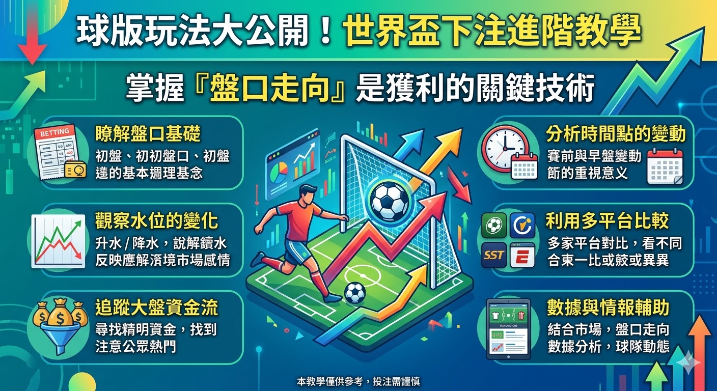 球版玩法大公開！世界盃下注進階教學：掌握「盤口走向」是獲利的關鍵技術